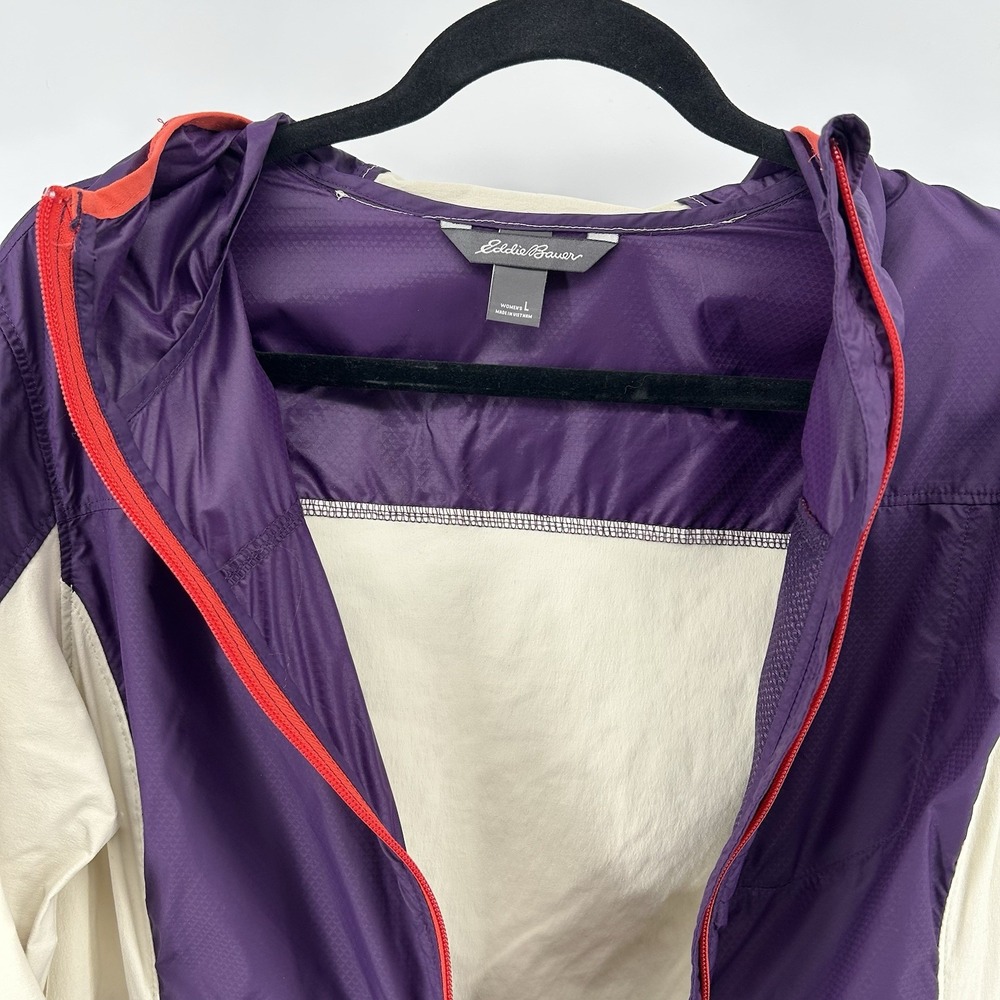 Windbreaker Jacket Full Zip Hooded Purple‎ Gorpcore Nylon Outdoor Wear Hike - Picture 5 of 15